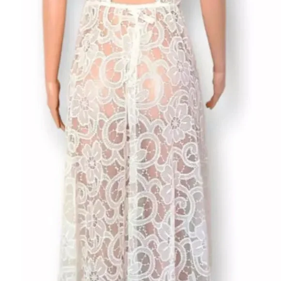 Victorias Secret Dream Angels Lace Kimono Robe sz XS/S Duster Open Front Coverup - Picture 11 of 11